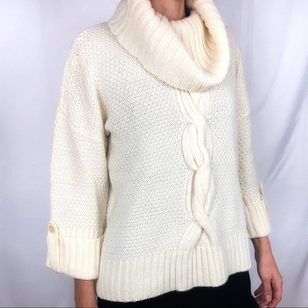 Talbots Petites chunky knit pullover sweater
